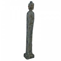 Solstice Sculptures Buddha Tall 100cm in Verdigris Effect