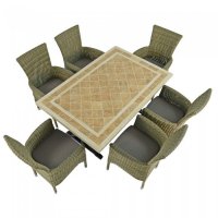 Byron Manor Hampton Dining Table with Set of 6 Dorchester Chairs