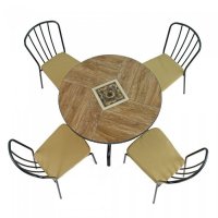 Exclusive Garden Haslemere 91cm Patio Table with 4 Milan Chairs
