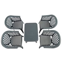 Trabella Savona Coffee Table with 4 Savona Chairs -Anthracite