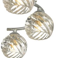 Nakita 6 Light Semi Flush Polished Chr-Twisted Open Glass