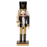 Three Kings Black & Gold Nutcracker - Assorted