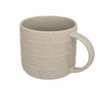 Siip Fundamental Embossed Triangles Mug - Sage