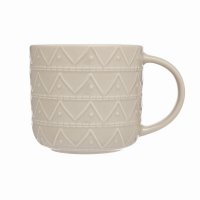 Siip Fundamental Embossed Triangles Mug - Sage