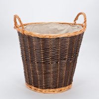 Inglenook Willow Basket with Fixed Linen Liner