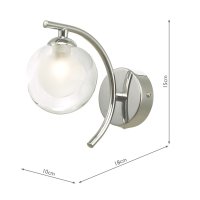 Nakita Wall Light Polished Brass With Clear/Opal Glass