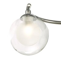 Nakita 3 Light Semi Flush Polished Chrome With Clear/Opal Glass