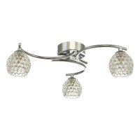 Nakita 3 Light Semi Flush Polished Chrome With Dimpled Glass