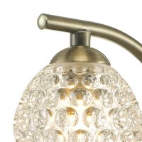 Nakita Wall Light Antique Brass With Dimpled Glass