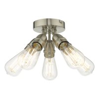 Yao 5 Light Flush Satin Nickel