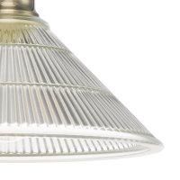 Boyd 1 Light Flush Antique Brass with Glass Shade