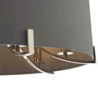 Veyron 6 Light Pendant Polished Nickel With Grey Shade