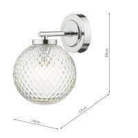 Wayne Wall Light Polished Chrome Glass IP44