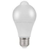 Crompton LED GLS Thermal Plastic PIR Dusk till Dawn ? 10W ? 3000K ? ES-E27 (11212)