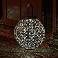 Smart Solar Damasque Lantern - Bronze
