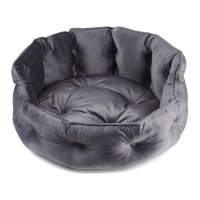 Zoon Button-Tufted Round Bed Slate - Small