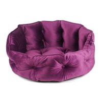 Zoon Button-Tufted Round Bed Mulberry - Small