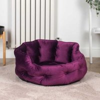 Zoon Button-Tufted Round Bed Mulberry - Small