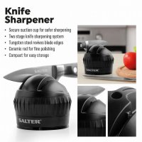 Salter Twist & Lock Knife Sharpener Black