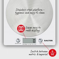 Salter Disc Digital Kitchen Scale- White