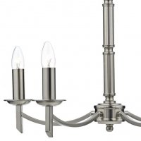 Dar Ambassador 5 Light Dual Mount Pendant Satin Chrome