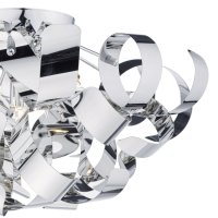 Dar Rawley 5 Light Flush 60cm Polished Chrome