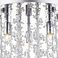 Dar Sestina 3 Lt G9 Flush with Decorative Rods & Crystal Beads