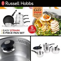 Russel Hobbs 5pc Saucepan Set with Pouring Lip