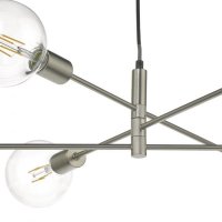 Dar Alana 6 Light Pendant Satin Chrome