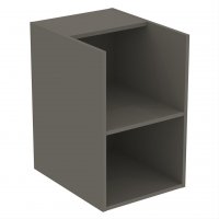 Ideal Standard i.life B Matt Quartz Grey Side Unit for Vessel Basins with 2 Shelves