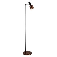 Searchlight Denmark 1 Light Floor Lamp Black Antique Copper