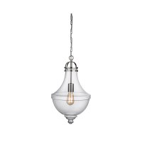 Searchlight Cairo 1 Light Pendant Clear Glass with Ss