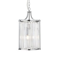 Searchlight Victoria 2Lt Pendant, Chrome With Crystal Glass