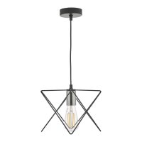 Midi 1 Light Pendant Black and Polished Chrome