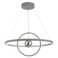 Mercury 1lt Pendant Horizontal 2 Sphere Grey LED