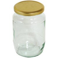 Tala Round Pickling Jar with Gold Screw Top Lid 900g / 32oz