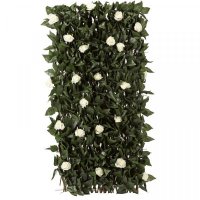 Faux Decor White Bloom Leaf Trellis 180 x 90cm