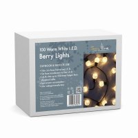 SnowTime Faceted C6 Berry String Lights 100 LED - Warm White