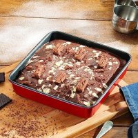 Hairy Bikers Square Cake Tin - Red