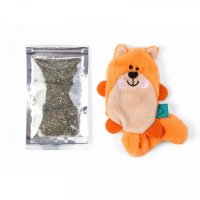 Zoon Nip-it Refillable Catnip Fox (Sachet Included)