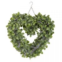 Faux Decor Topiary Lavender Heart 40cm
