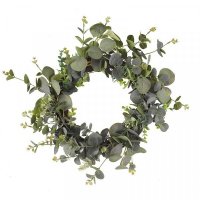 Faux Decor Wreath Eucalyptus Whirl - Verde 40cm