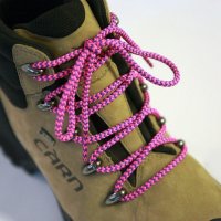 Shoe-String Hiking 150cm Pink/Purple Dog-Tooth