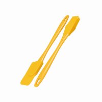 Fusion Twist 2 Pack Mini Pastry Brush & Jar Scraper Set - Yellow