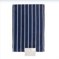 Le Chateau Navy Woven Butchers Stripe Tea Towel