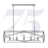 Searchlight Chassis 5Lt Satin Silver Pendant