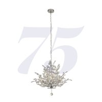 Searchlight Bouquet 7Lt Chrome Pendant With Crystal Glass