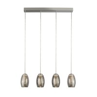 Searchlight Cyclone 4Lt Bar Pendant With Smoked Glass