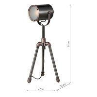 Jake Task Table Lamp Antique Silver And Copper