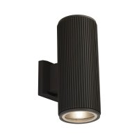 Searchlight Outdoor Up/Down Wall/Porch Light Black with Clear Glass